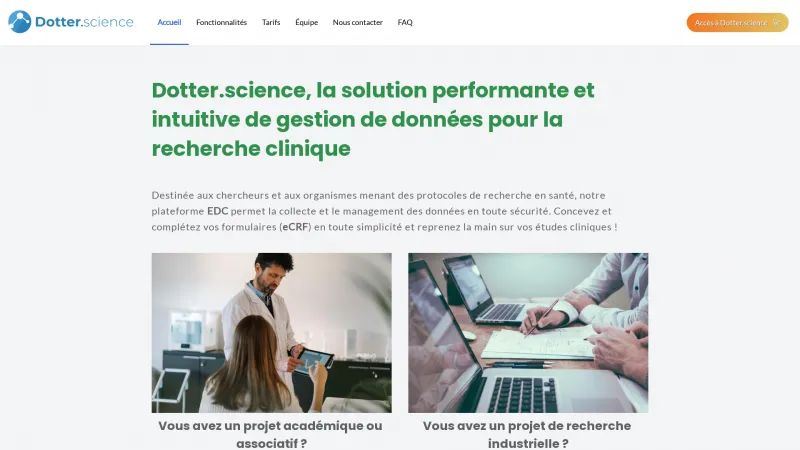 Homepage of Dotter.science