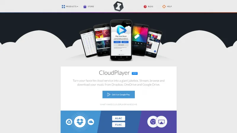 Homepage of CloudPlayer