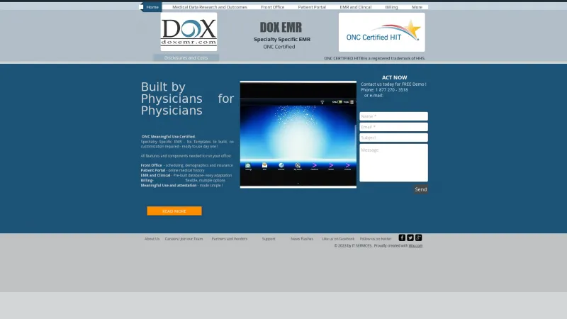 Homepage of DOX Podiatry