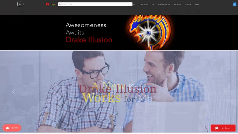 Homepage of Drake Illusion