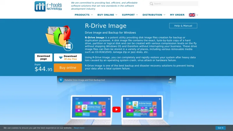 Homepage of R-Drive Image