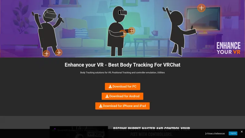 Homepage of Driver4VR