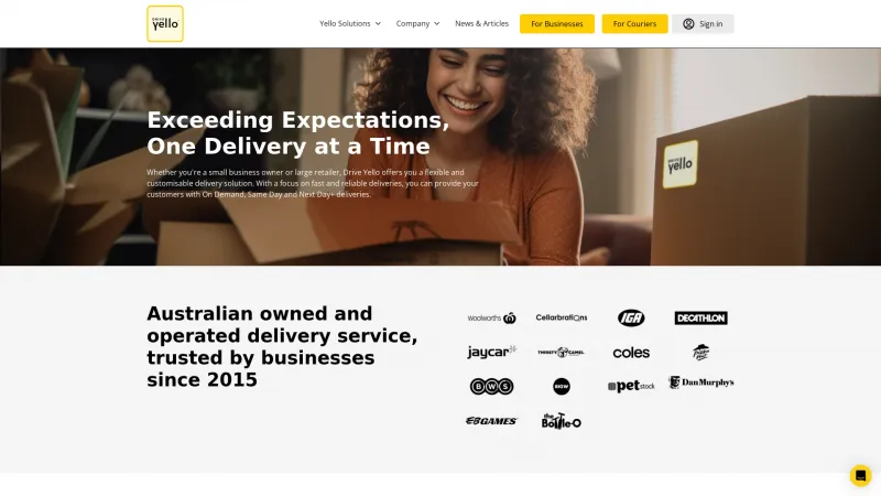 Homepage of Drive Yello