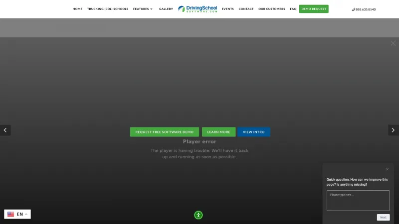 Homepage of DrivingSchoolSoftware.com