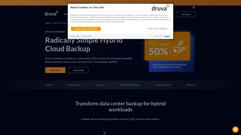 Homepage of Druva Phoenix