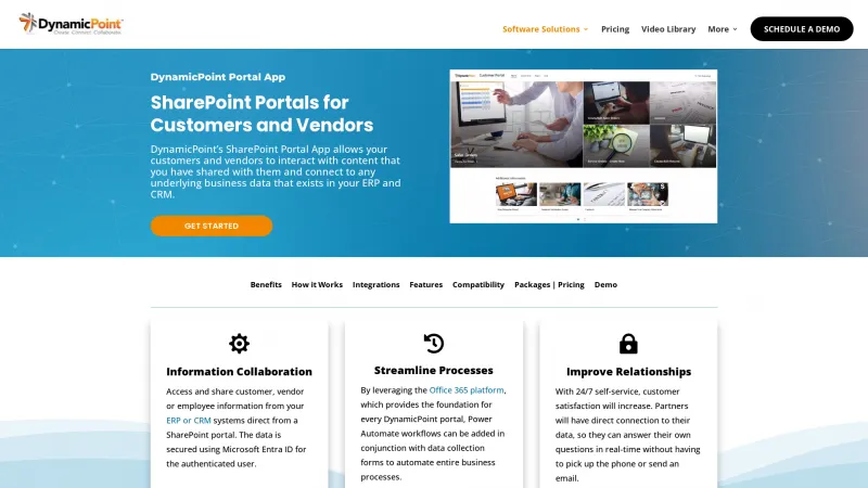 Homepage of DynamicPoint Portals