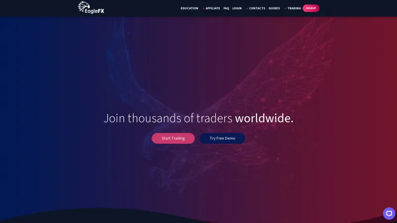 Homepage of EagleFX