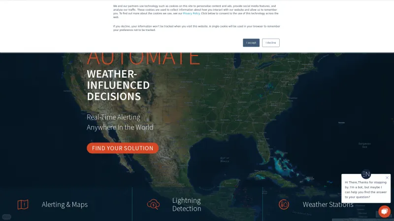 Homepage of Earth Networks