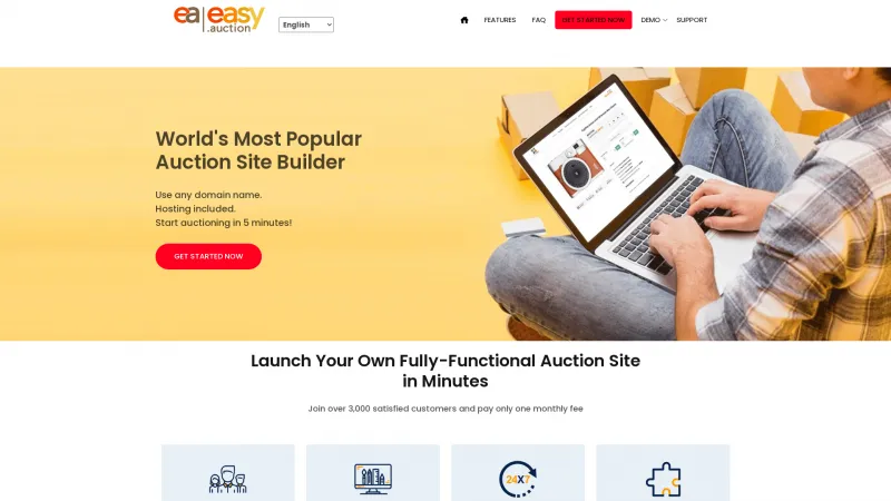 Homepage of Easy.Auction