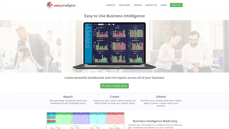 Homepage of Easy Insight