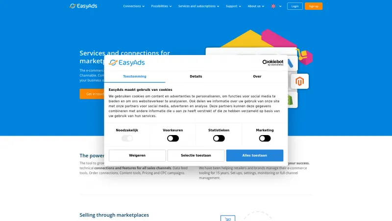 Homepage of EasyAds