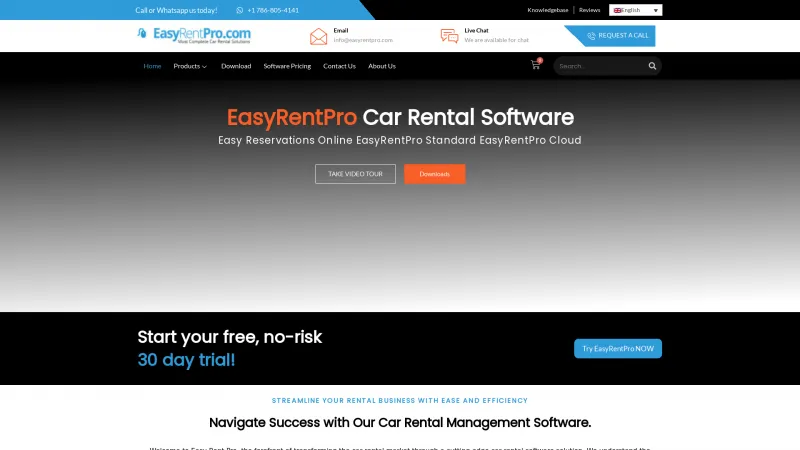 Homepage of Easy Rent Pro