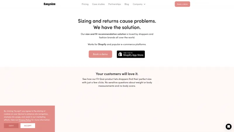 Homepage of Easysize