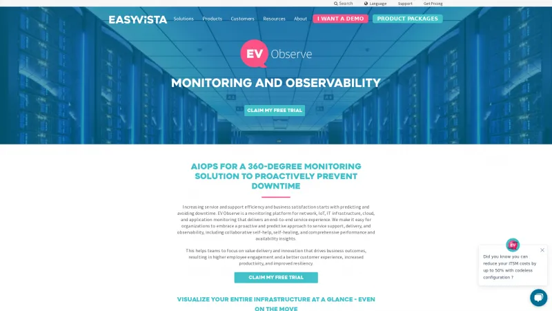 Homepage of EV Observe