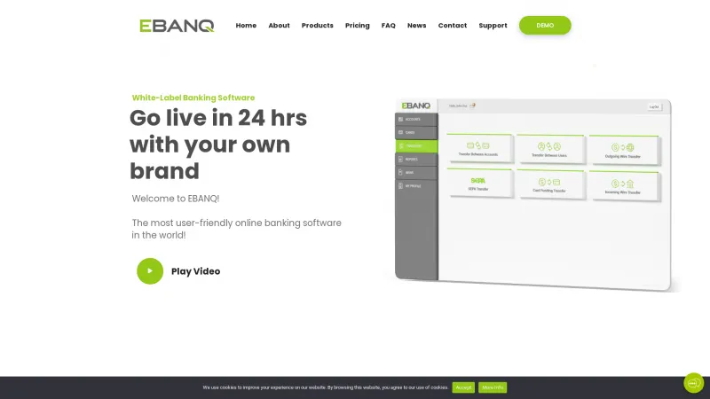 Homepage of EBANQ