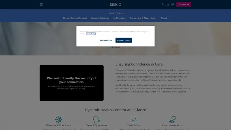 Homepage of Dynamic Health