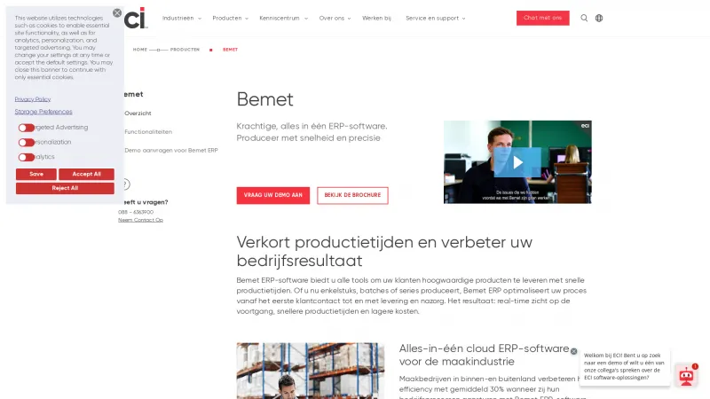 Homepage of Bemet