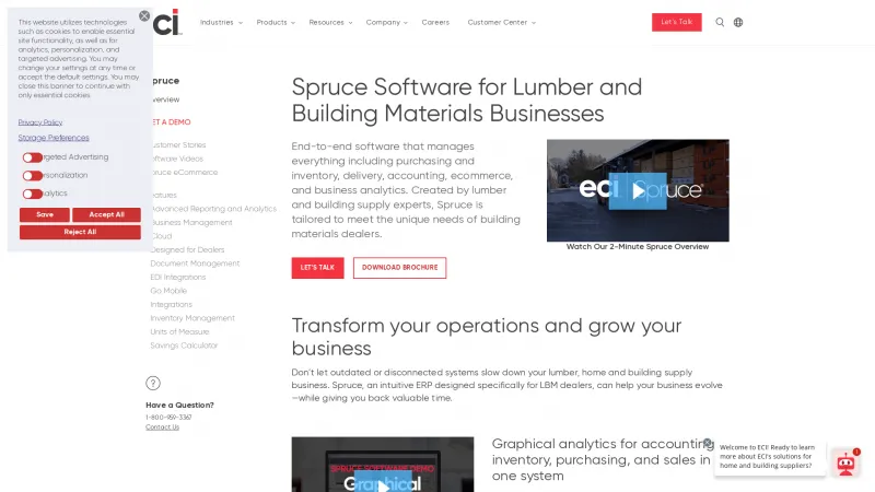 Homepage of Spruce