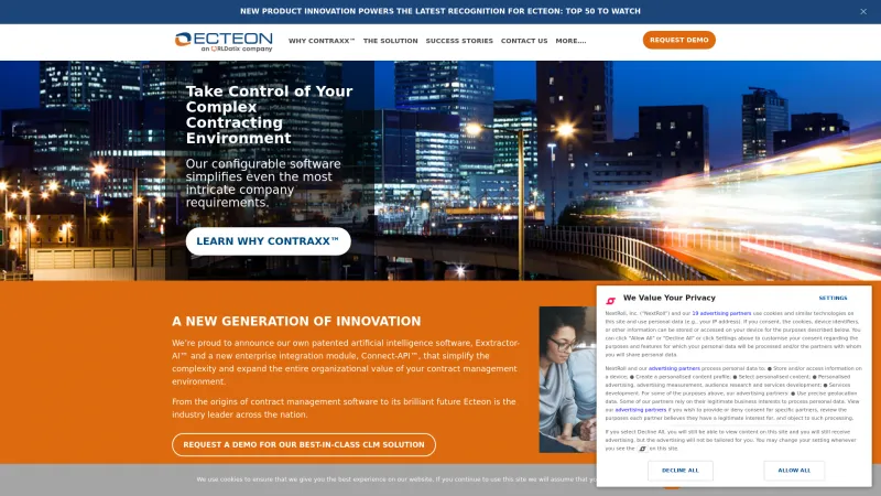 Homepage of Contraxx