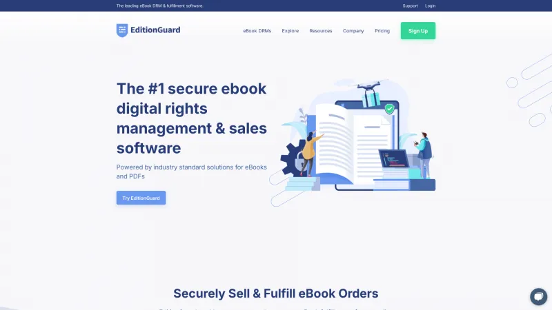 Homepage of EditionGuard