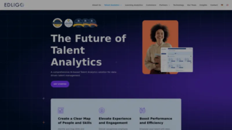 Homepage of EDLIGO Talent Analytics