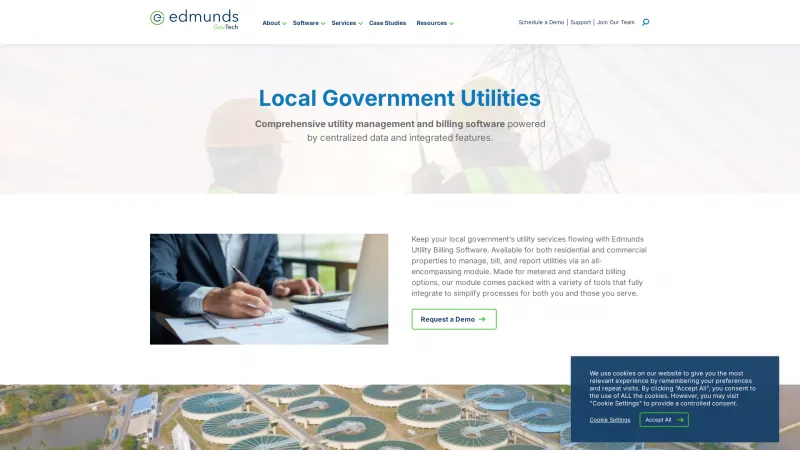 Homepage of Edmunds Utility Billing