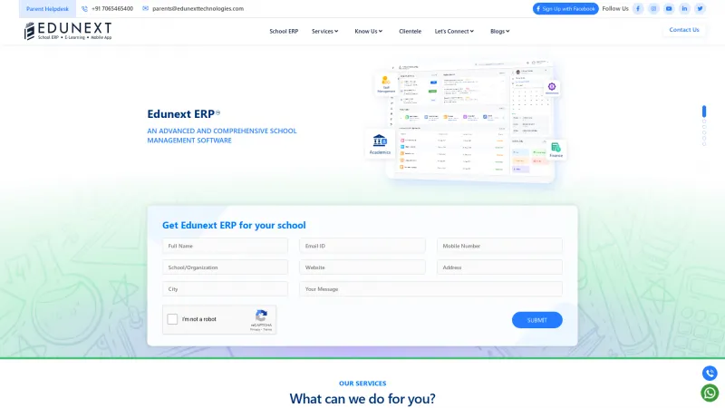 Homepage of Edunext