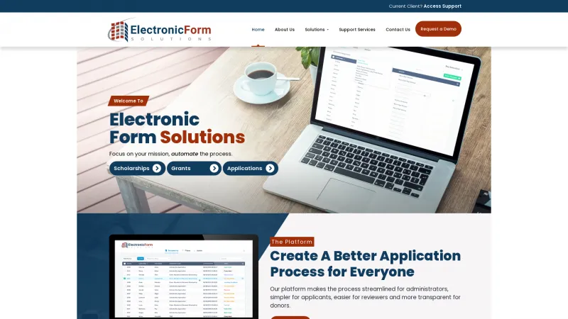 Homepage of Electronic Form Solutions