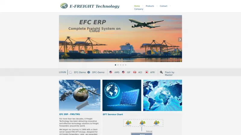 Homepage of EFT-eCargo