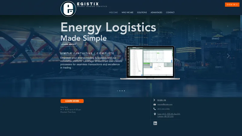 Homepage of Egistix