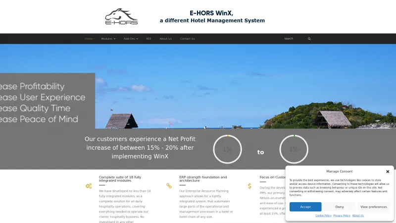 Homepage of E-HORS