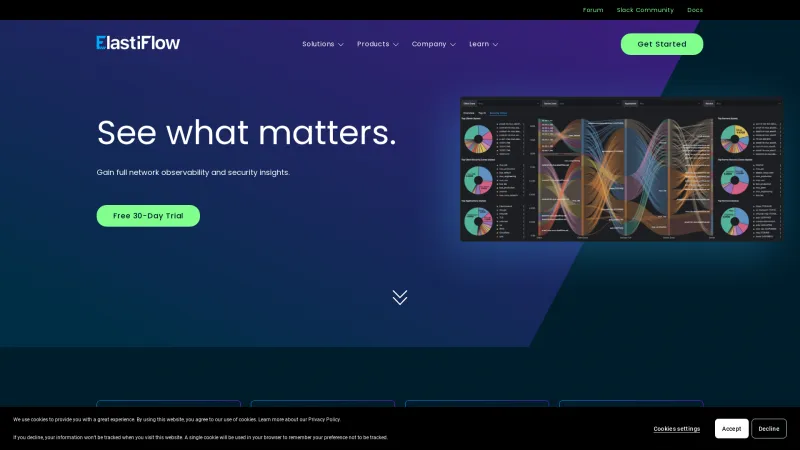 Homepage of Elastiflow