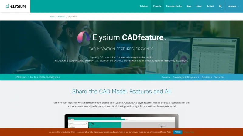 Homepage of Elysium CADfeature