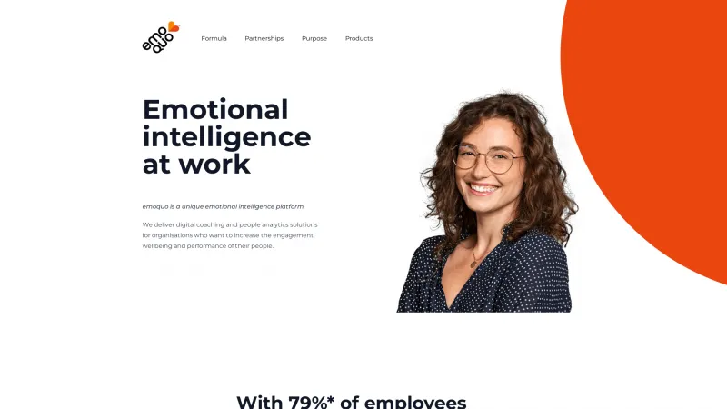 Homepage of Emoquo