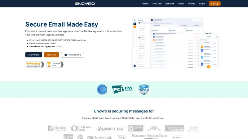 Homepage of Encyro