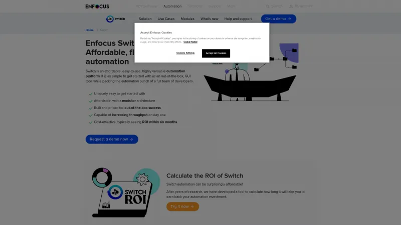 Homepage of Enfocus Switch