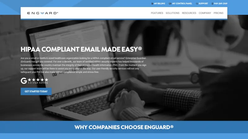 Homepage of EnGuard