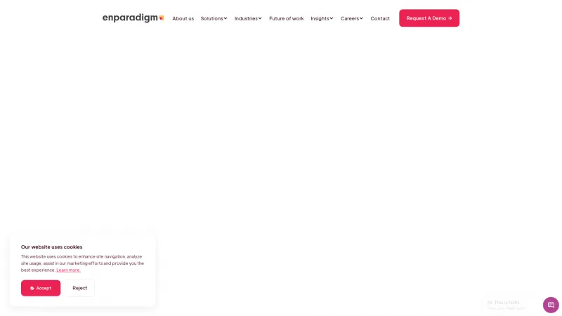 Homepage of Enparadigm