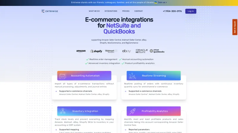 Homepage of Entriwise