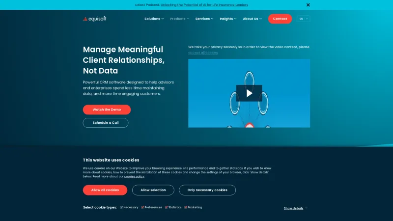 Homepage of Equisoft/connect