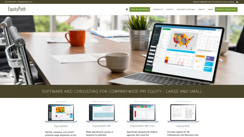 Homepage of EquityPath