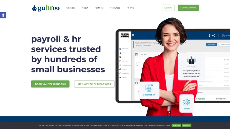 Homepage of ERG Payroll & HR