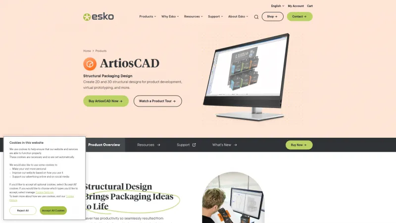 Homepage of ArtiosCAD