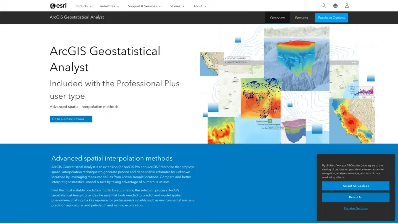 Homepage of ArcGIS Geostatistical Analyst