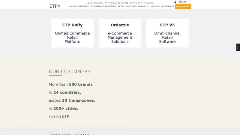 Homepage of ETP POS