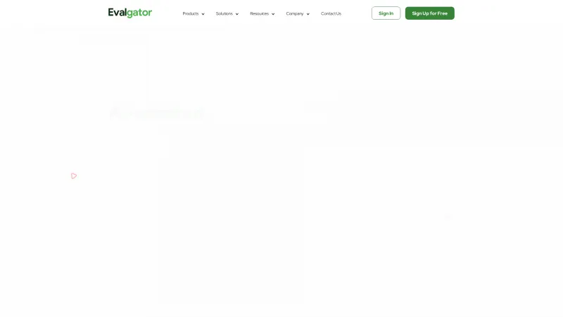 Homepage of Evalgator