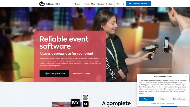 Homepage of Eventpartners