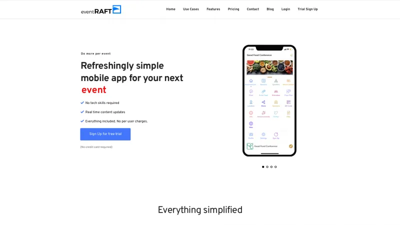 Homepage of EventRaft