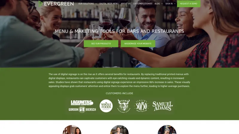 Homepage of Evergreen