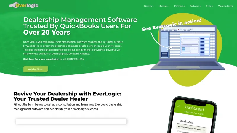 Homepage of EverLogic